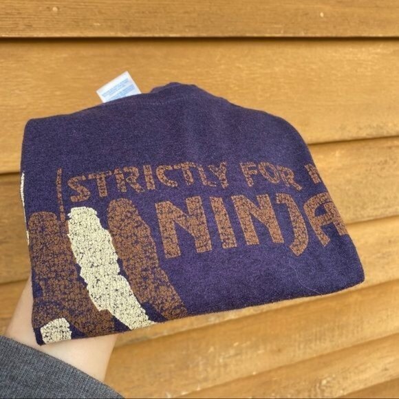 Gildan Strictly for my Ninjas Funny Graphic Tee Blue T- Shirt Size S - Picture 2 of 10